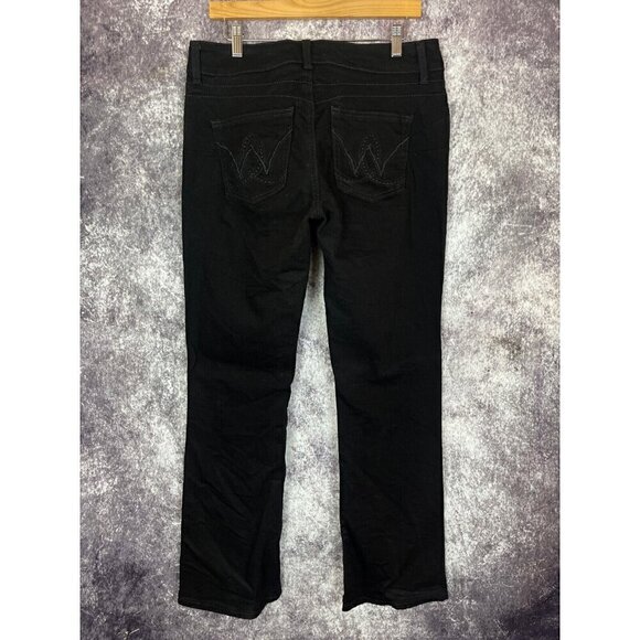 Wrangler Jeans Women's 9/10 x 32 Black Jim Q Bootcut Denim Western Cowboy Boho - Picture 8 of 13